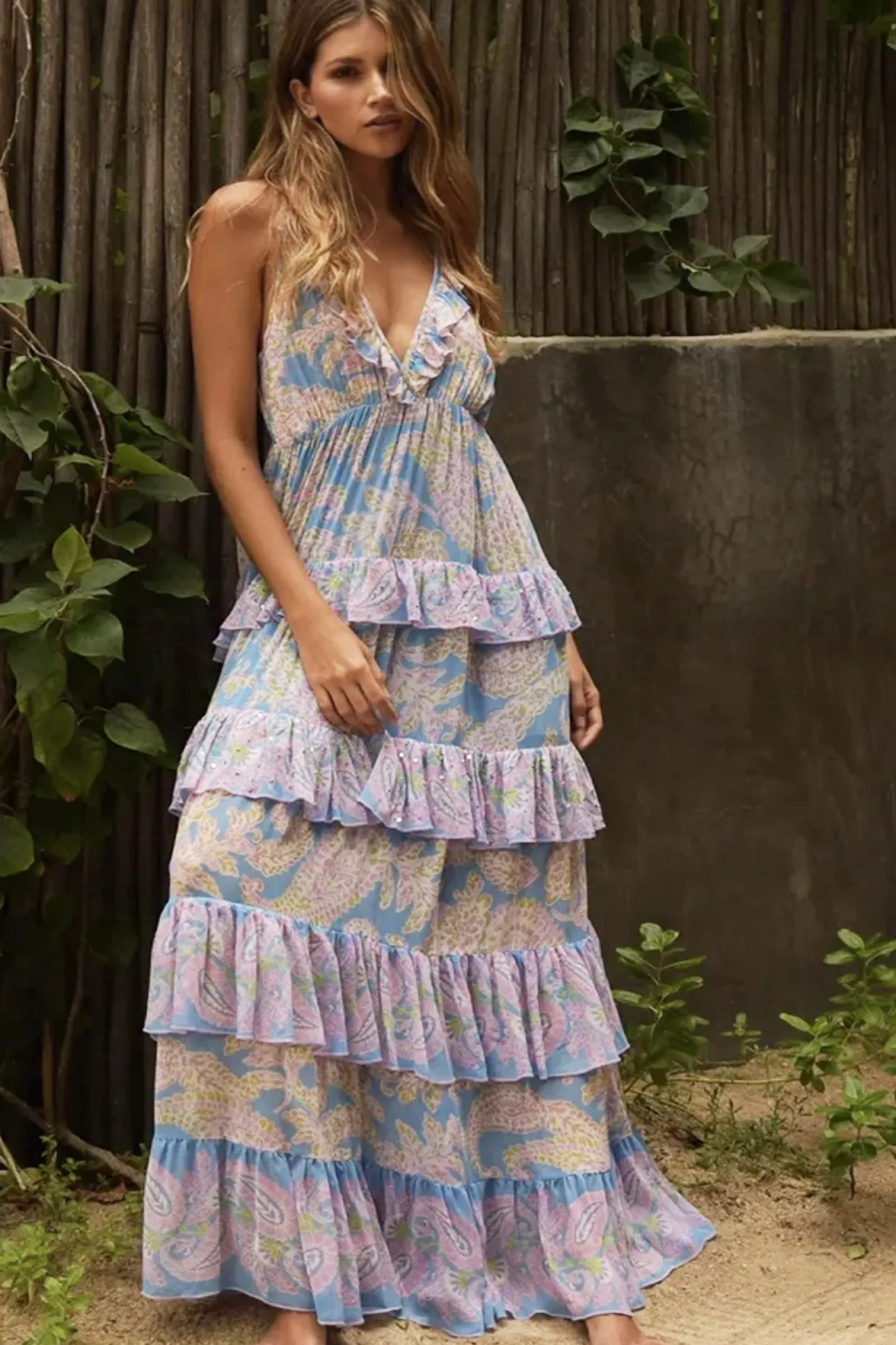 Miss June Yolanda Dress - Blue - M17 New