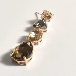 Adorne Zahra Statement Drop Earrings - Champagne/Choc - AD2 Sale