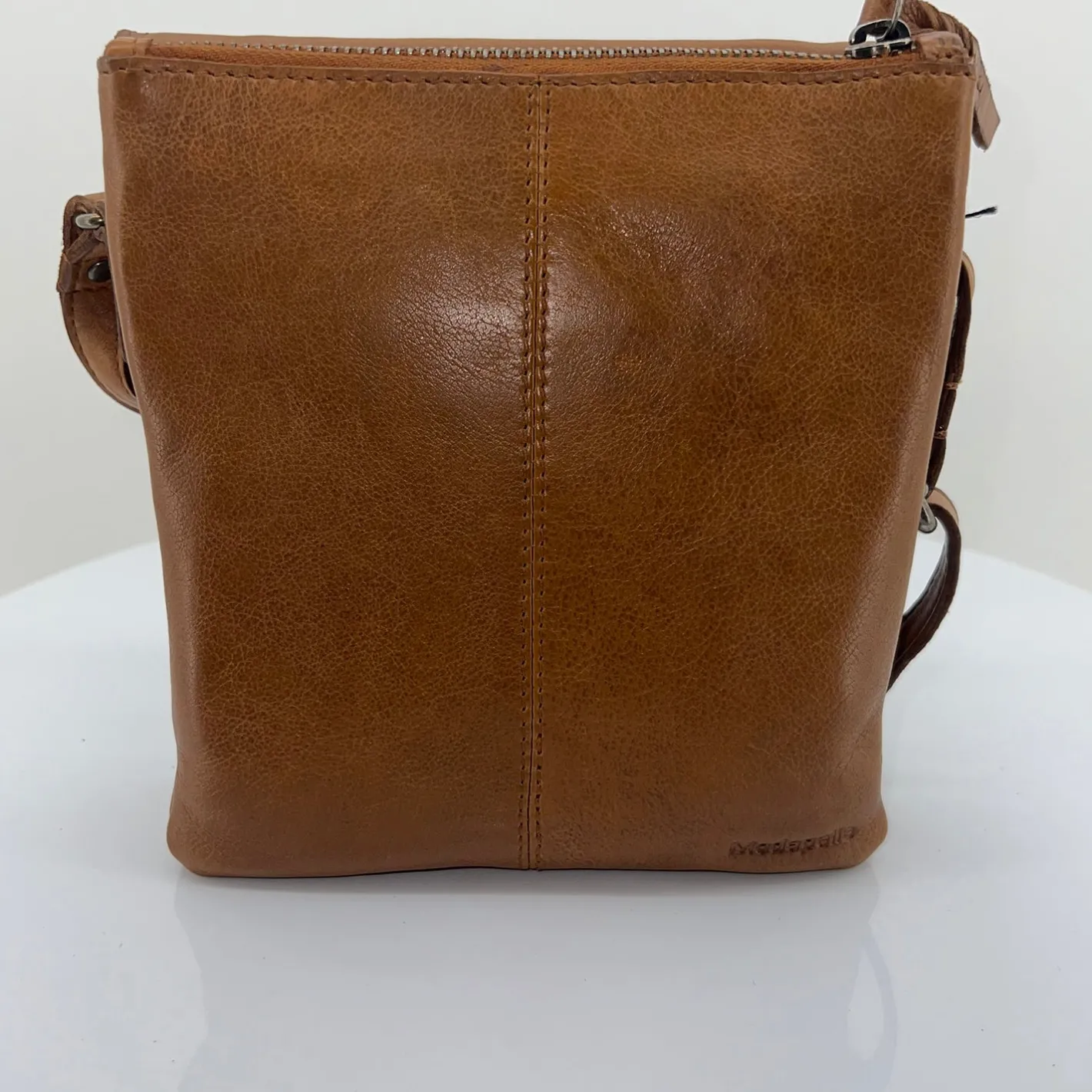 Modapelle Zip Front Cross Over Bag - Tan - ML21